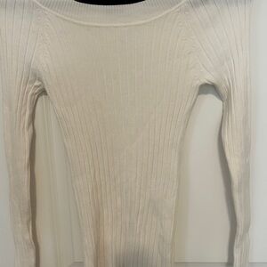 George Long Sleeve Ribbed Lightweight Sweater - Vanilla Dream